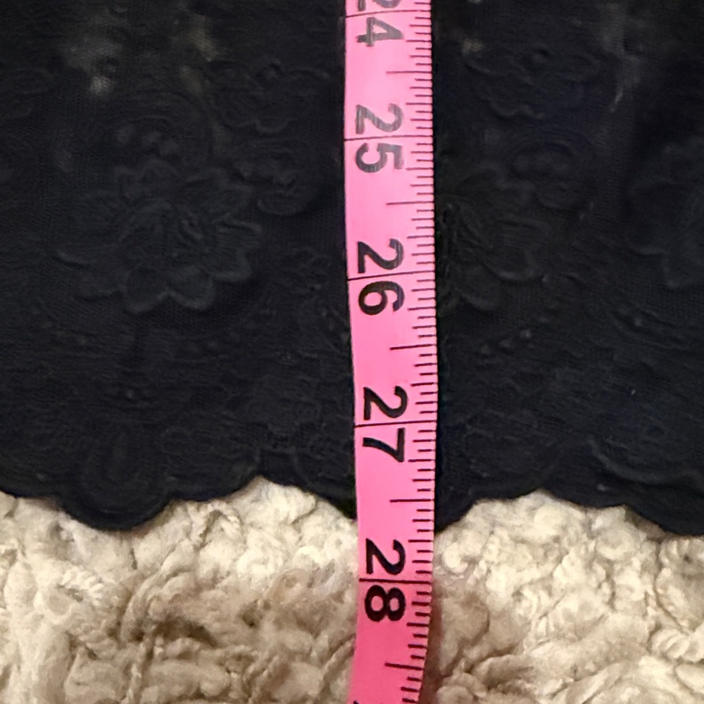 O2 Collection Black Lace Trim Slip Dress Small - Picture 5 of 6